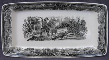 Eckige Porzellan Platte - glasiertes Steingut - Villeroy & Boch - 1970 Eckige Porzellan Platte - glasiertes Steingut - Villeroy & Boch - 1970