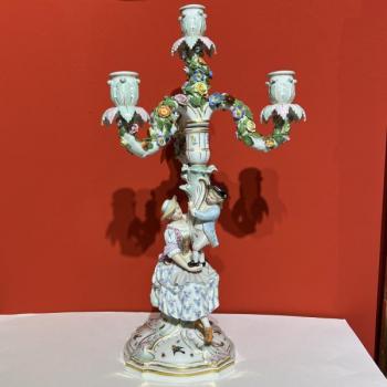 Porzellan Kerzenständer - Míšeò - 1880 Porzellan Kerzenständer - Míšeò - 1880