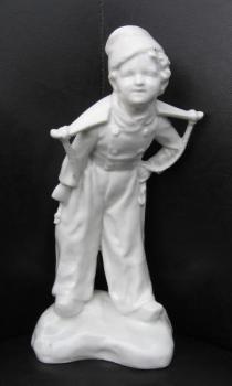 Porzellan Figur Junge - glasiertes Porzellan - 1920 Porzellan Figur Junge - glasiertes Porzellan - 1920