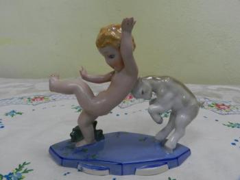 Porzellanfigur - weißes Porzellan - 1930 Porzellanfigur - weißes Porzellan - 1930