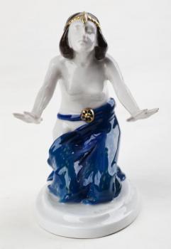 Porzellan Figur Frau - weißes Porzellan - Rosenthal, B. Boess - 1920